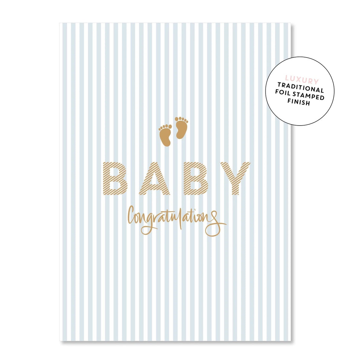BABY BLUE STRIPES Card