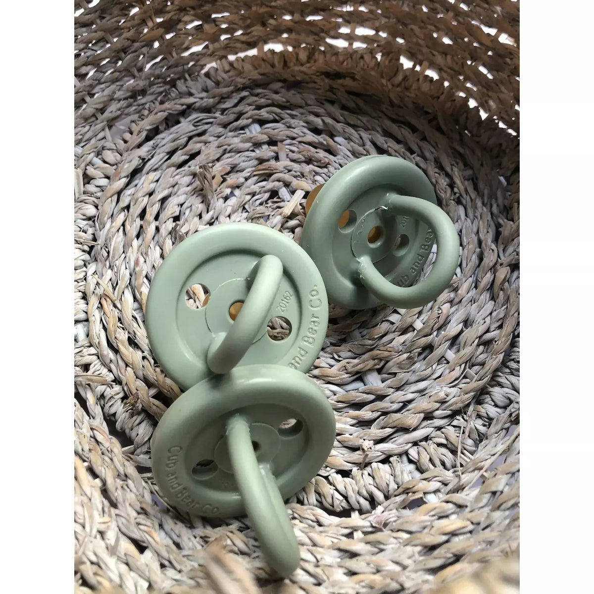 Sage Green Natural Rubber Dummy | Cub &amp; Bear Co
