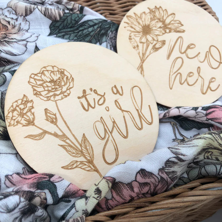 Single Baby and Pregnancy Milestone Plaques - Boho series