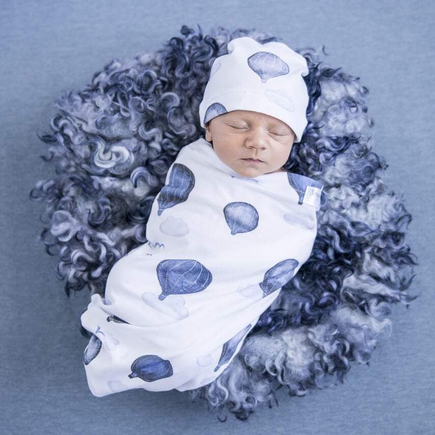 Cloud Chaser Snuggle Swaddle &amp; Beanie Set