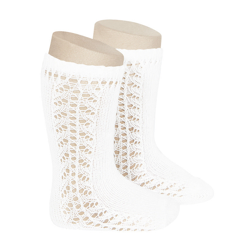 Ćondor Side Openwork Lace Knee High