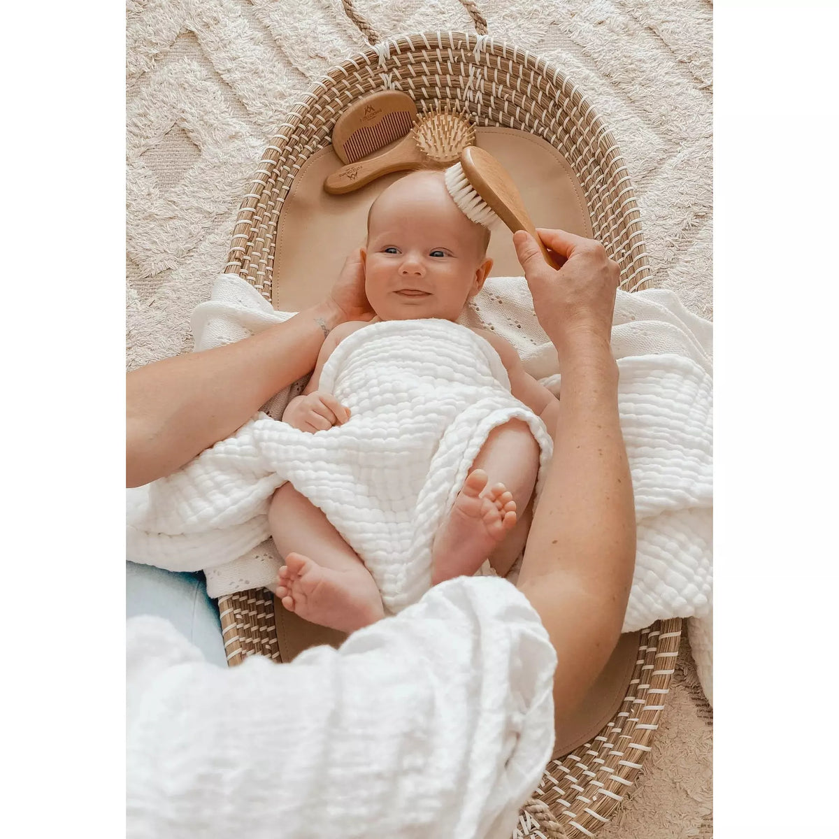 Vegan Leather Change Mat - Nude