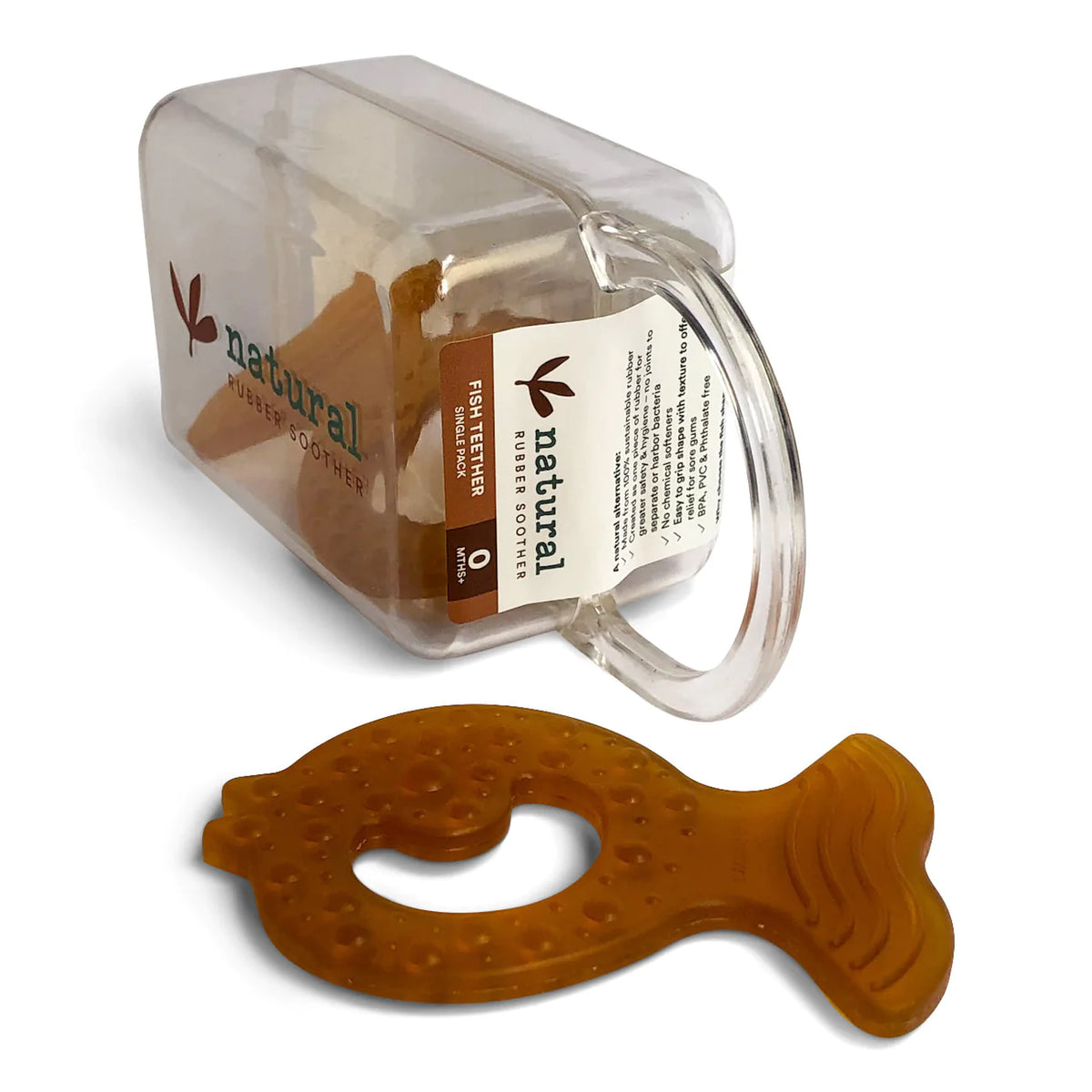 Twin Natural Rubber Teether | Teether in Reusable Case