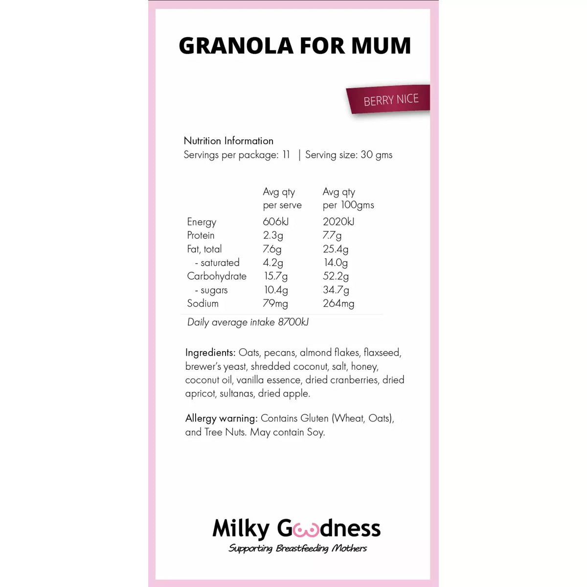 Berry-Nice Lactation Granola