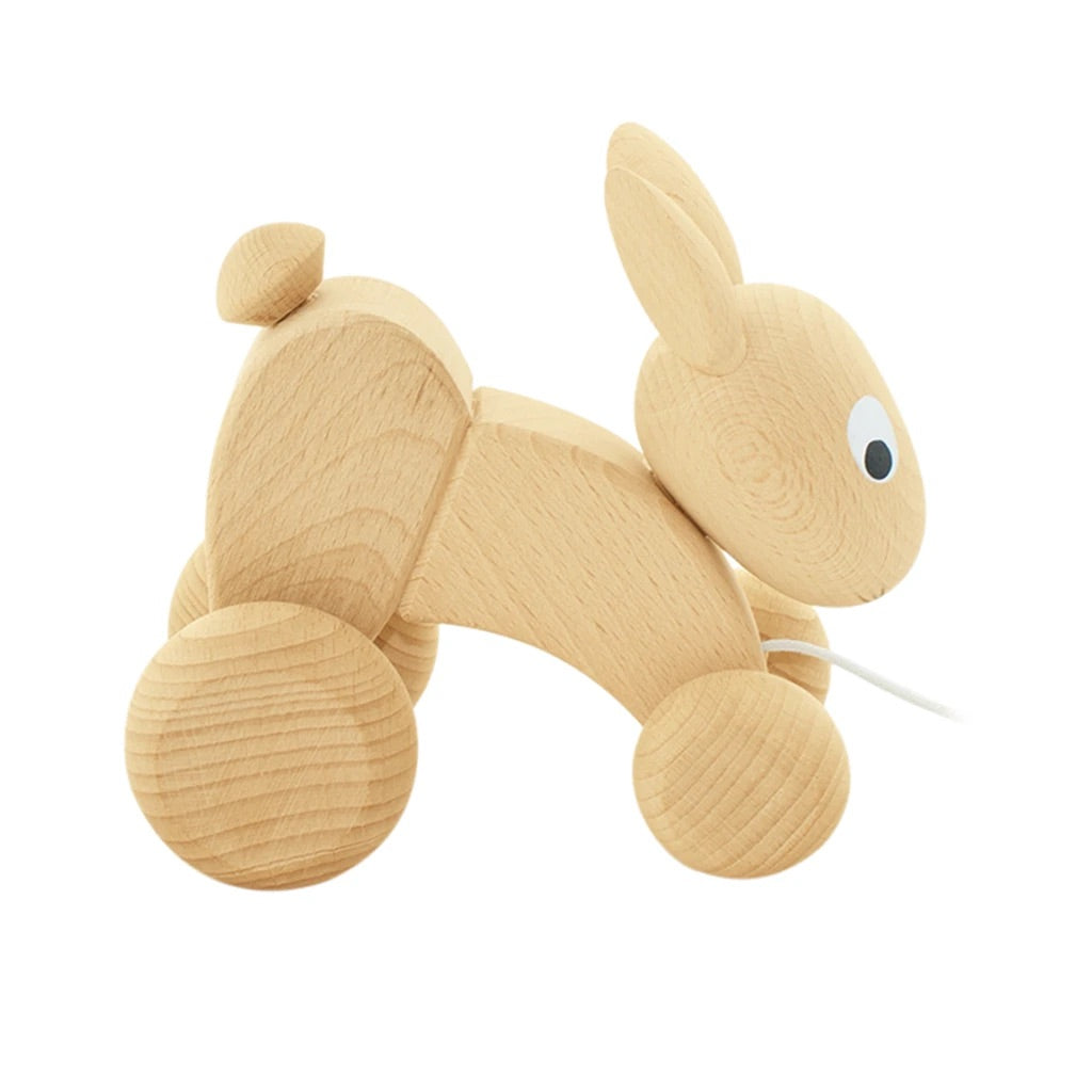 Wooden Pull Along Rabbit - Luna