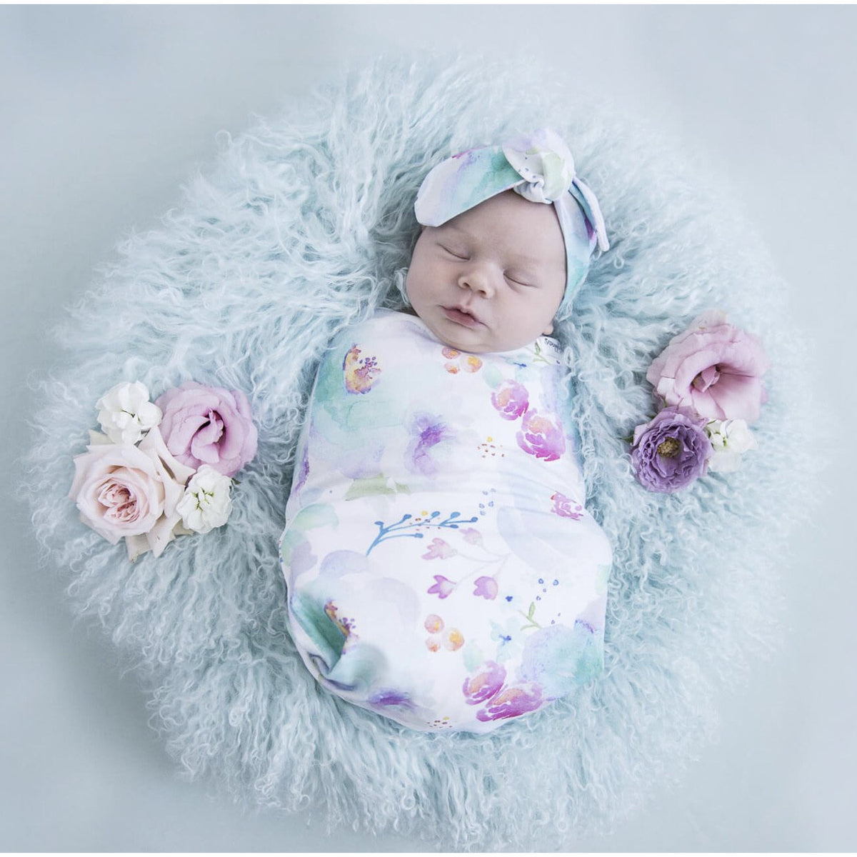 Sweet Petal Snuggle Swaddle &amp; Topknot Set