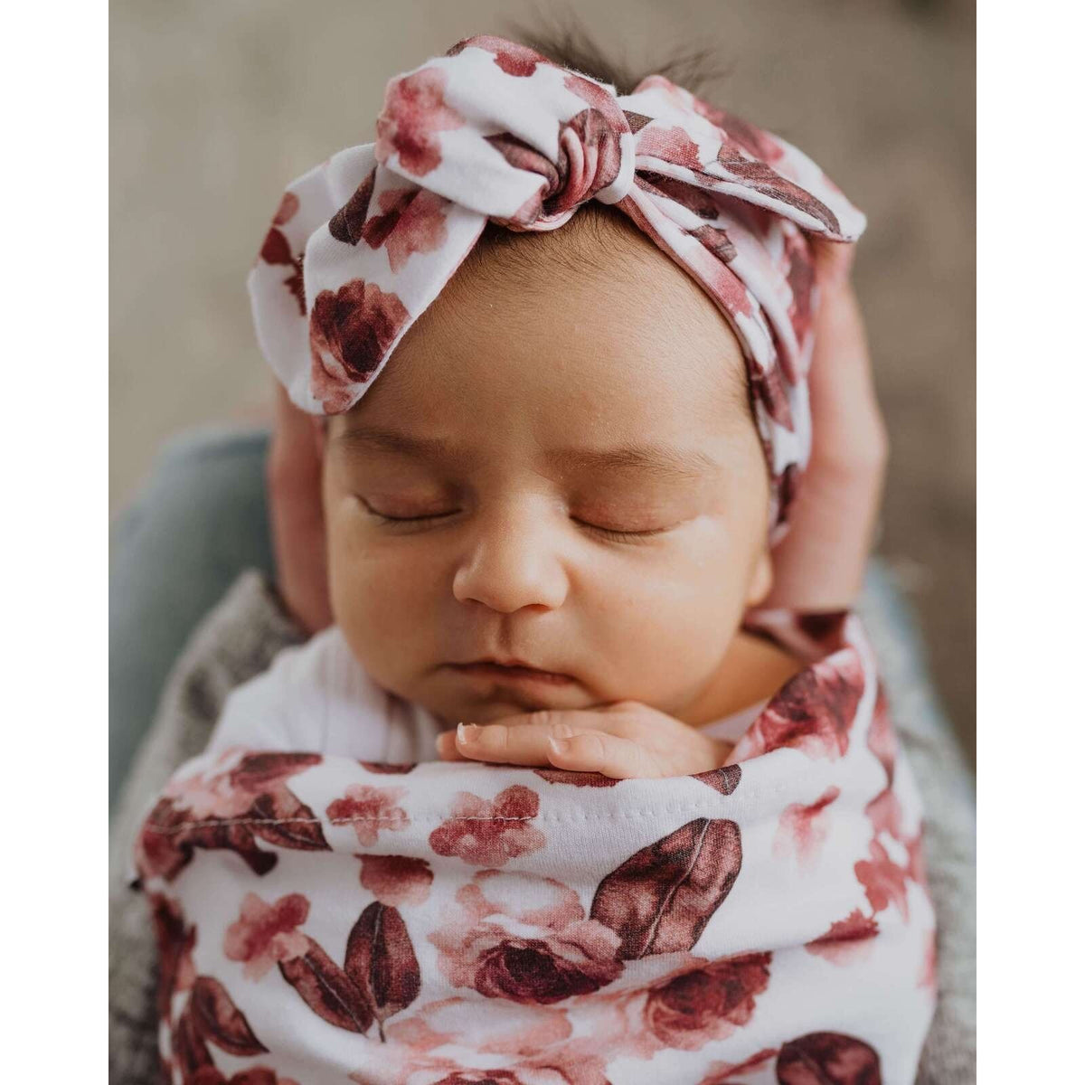 Fleur Snuggle Swaddle &amp; Topknot Set