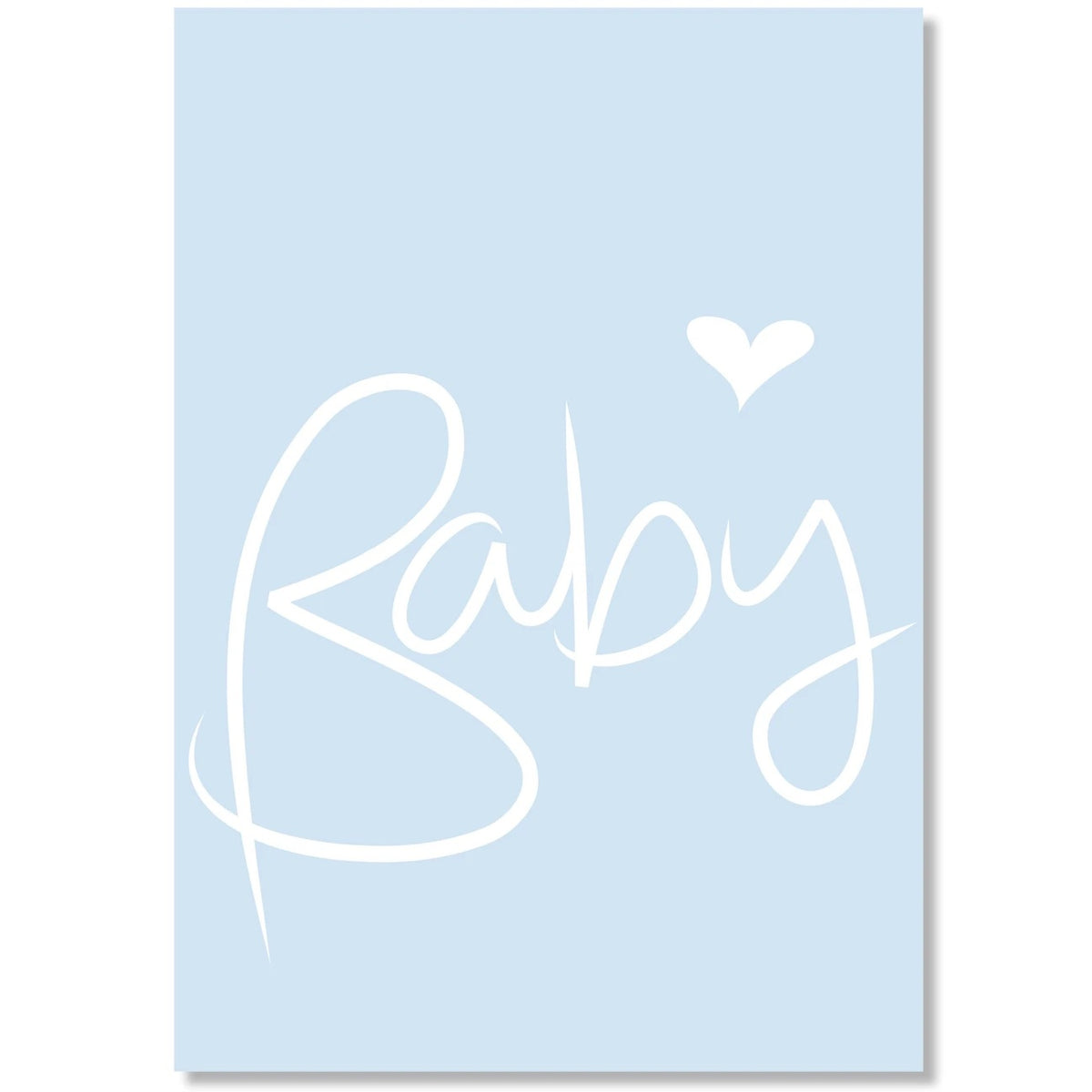 Baby script blue Card