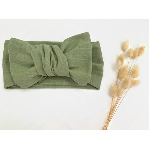 Sage Linen Bow