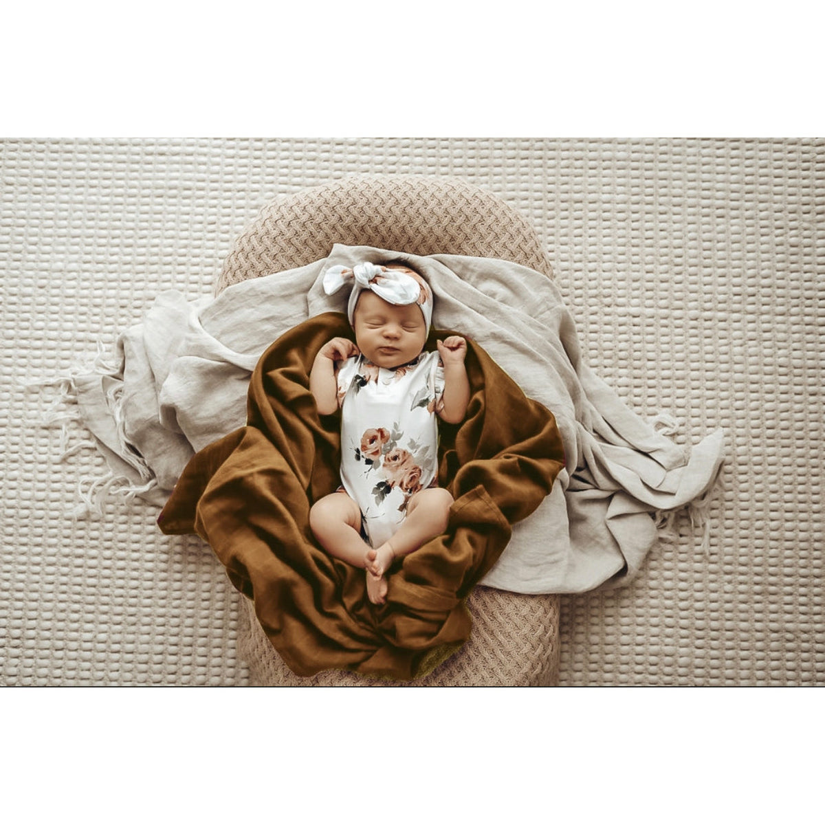 Rosebud Short Sleeve Bodysuit Organic Baby Clothing