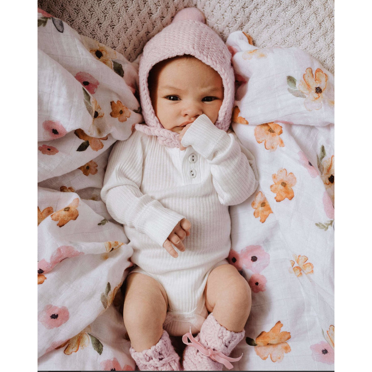 Merino Wool Bonnet &amp; Booties
