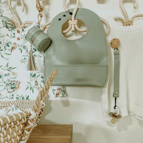 Vegan Leather Dummy Clip - Sage