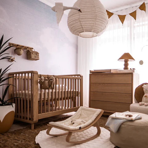 Vegan Leather Cot Organiser - Tan