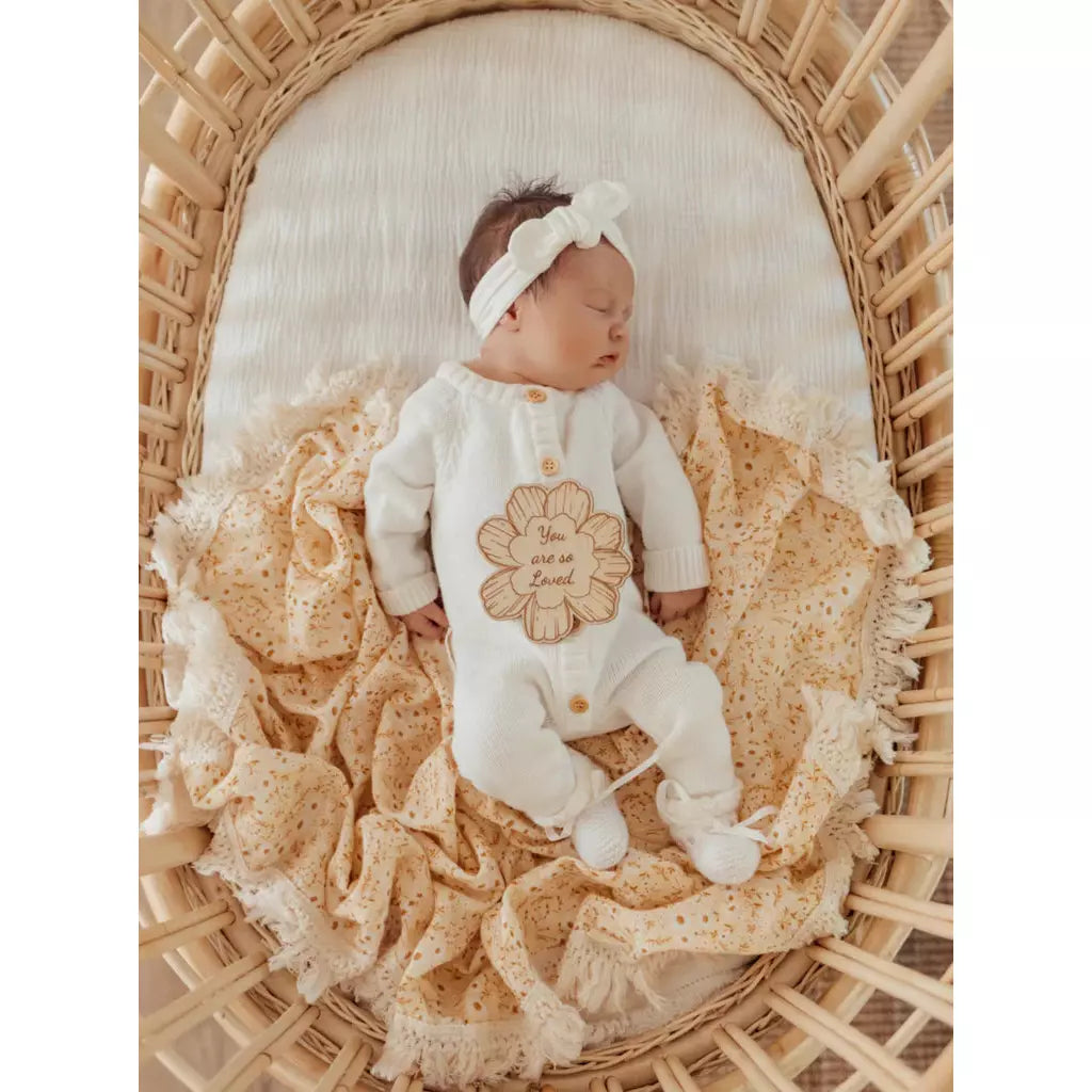 BLOOM FRINGE SWADDLE