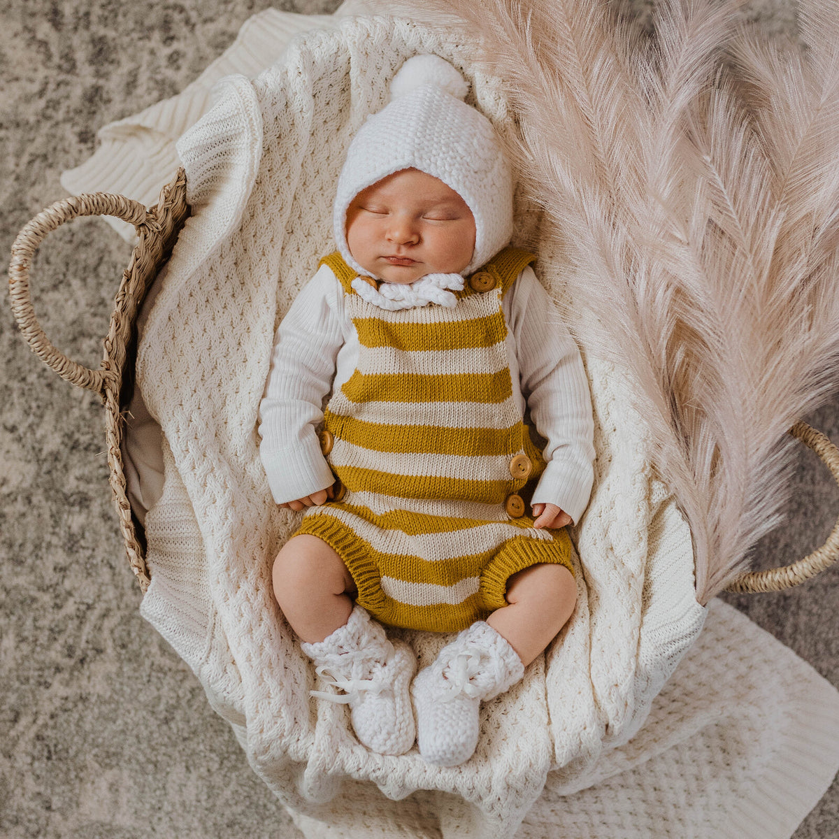 Merino Wool Bonnet &amp; Booties