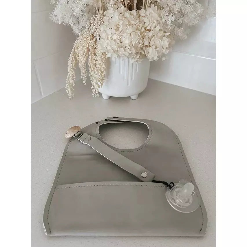 Vegan Leather Dummy Clip - Grey