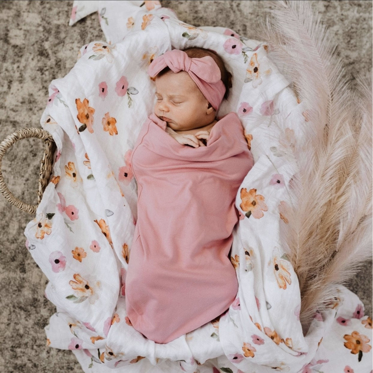 Jewel Snuggle Swaddle And Top Knot Set