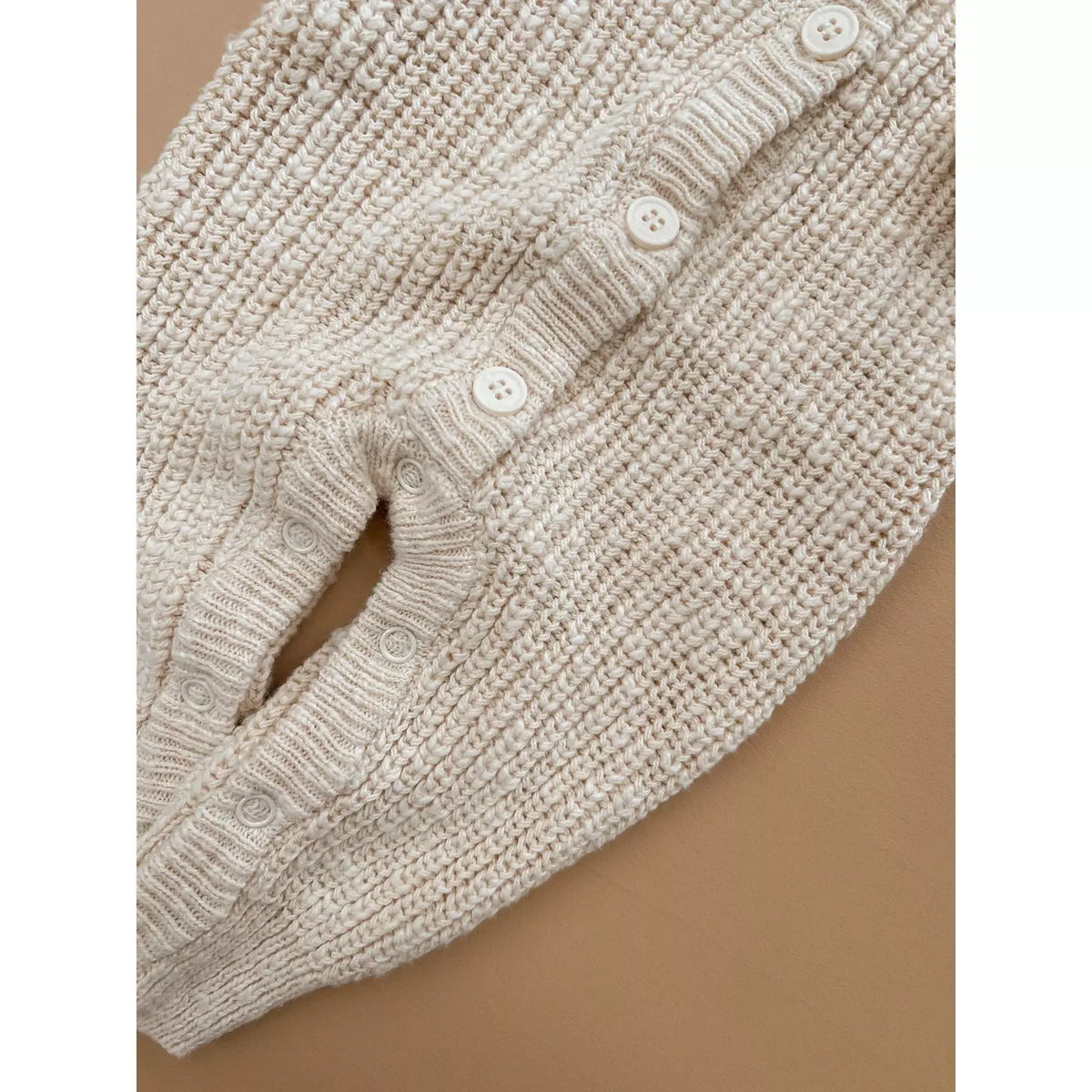 CLASSIC KNIT ROMPER | CHUNKY TEXTURED | HONEY