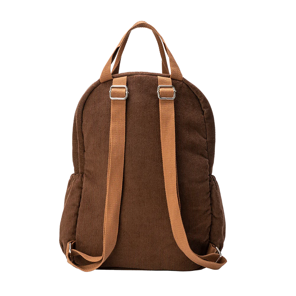 CORDUROY BACKPACK - CHOCOLATE