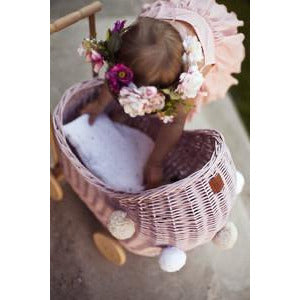 LiLu Dolls Wicker Pram