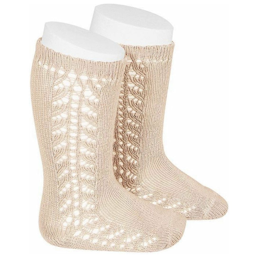 Ćondor Side Openwork Lace Knee High