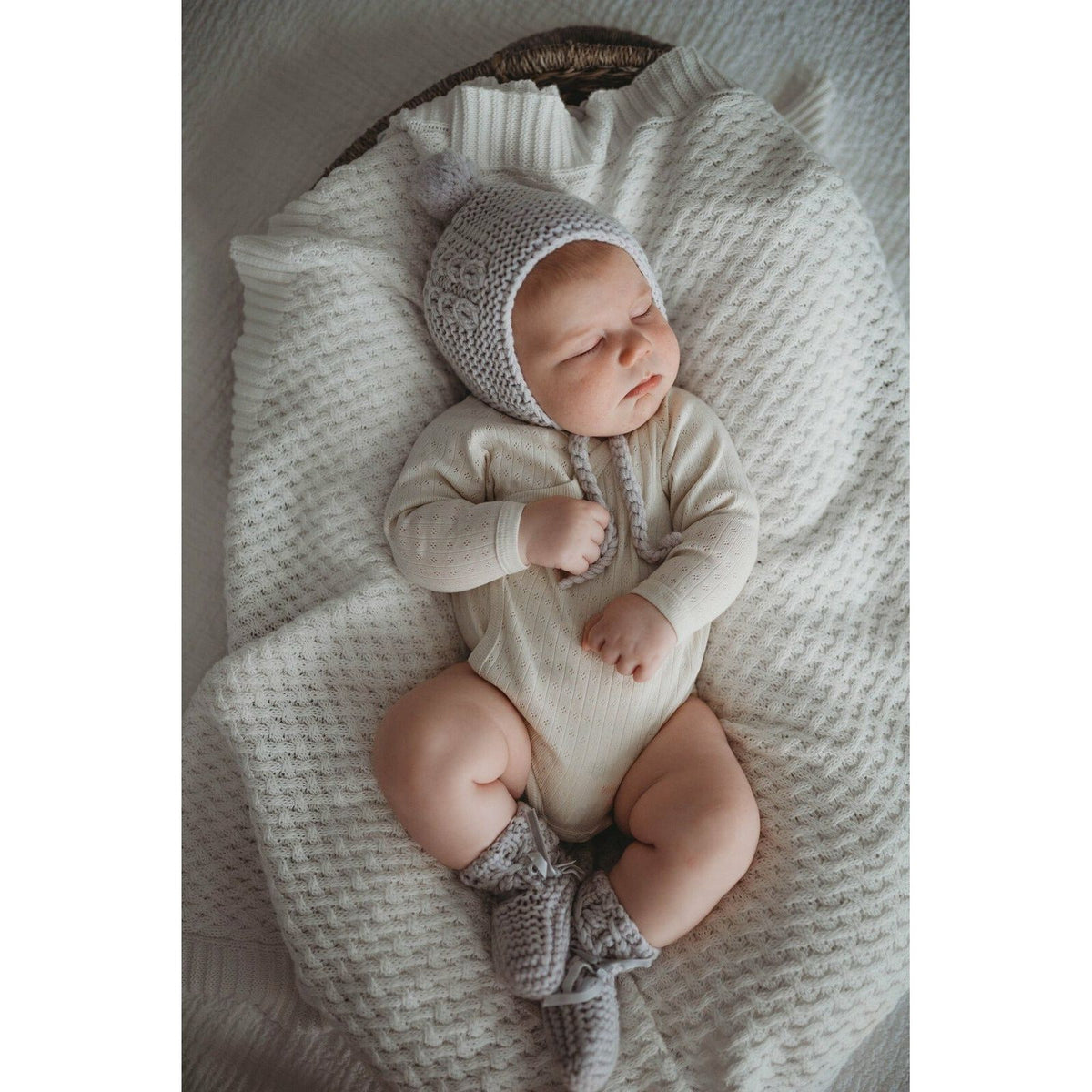 Merino Wool Bonnet &amp; Booties