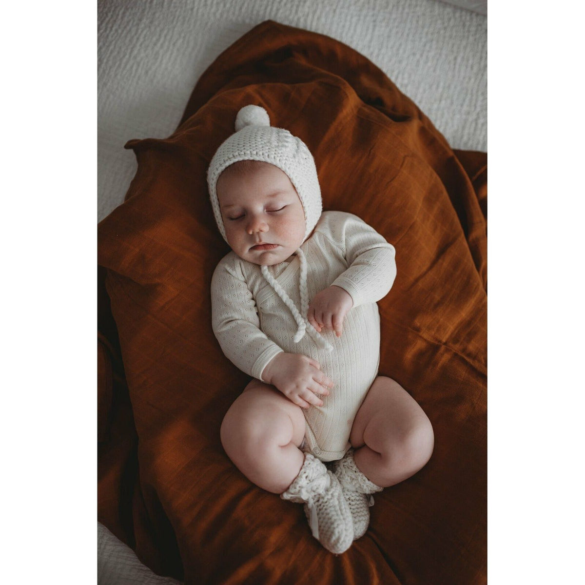 Merino Wool Bonnet &amp; Booties