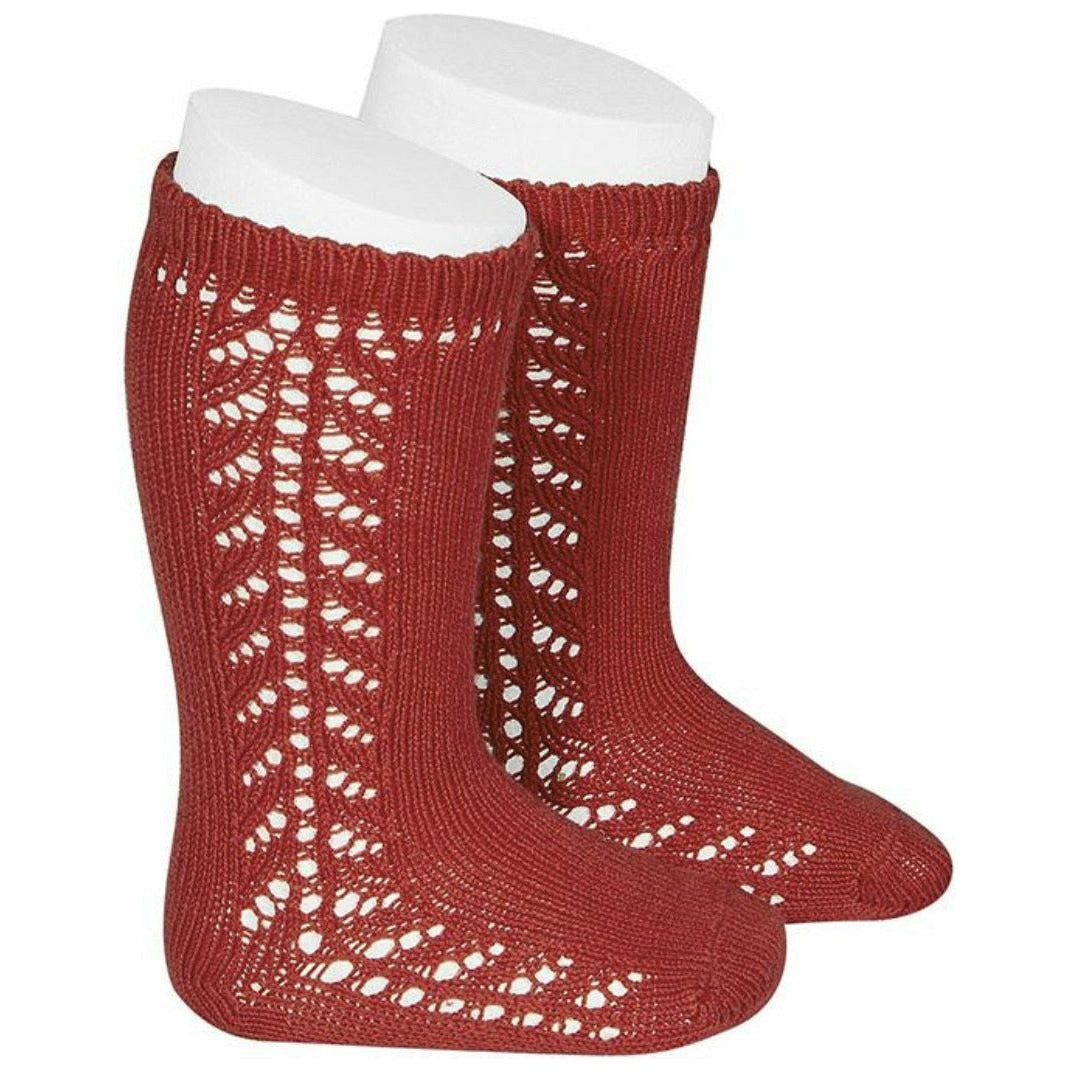 Ćondor Side Openwork Lace Knee High